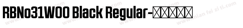 RBNo31W00 Black Regular字体转换